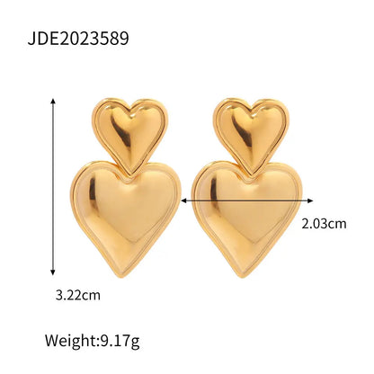 Heart Nugget Earrings| Love Pendant Earrings nugget earrings